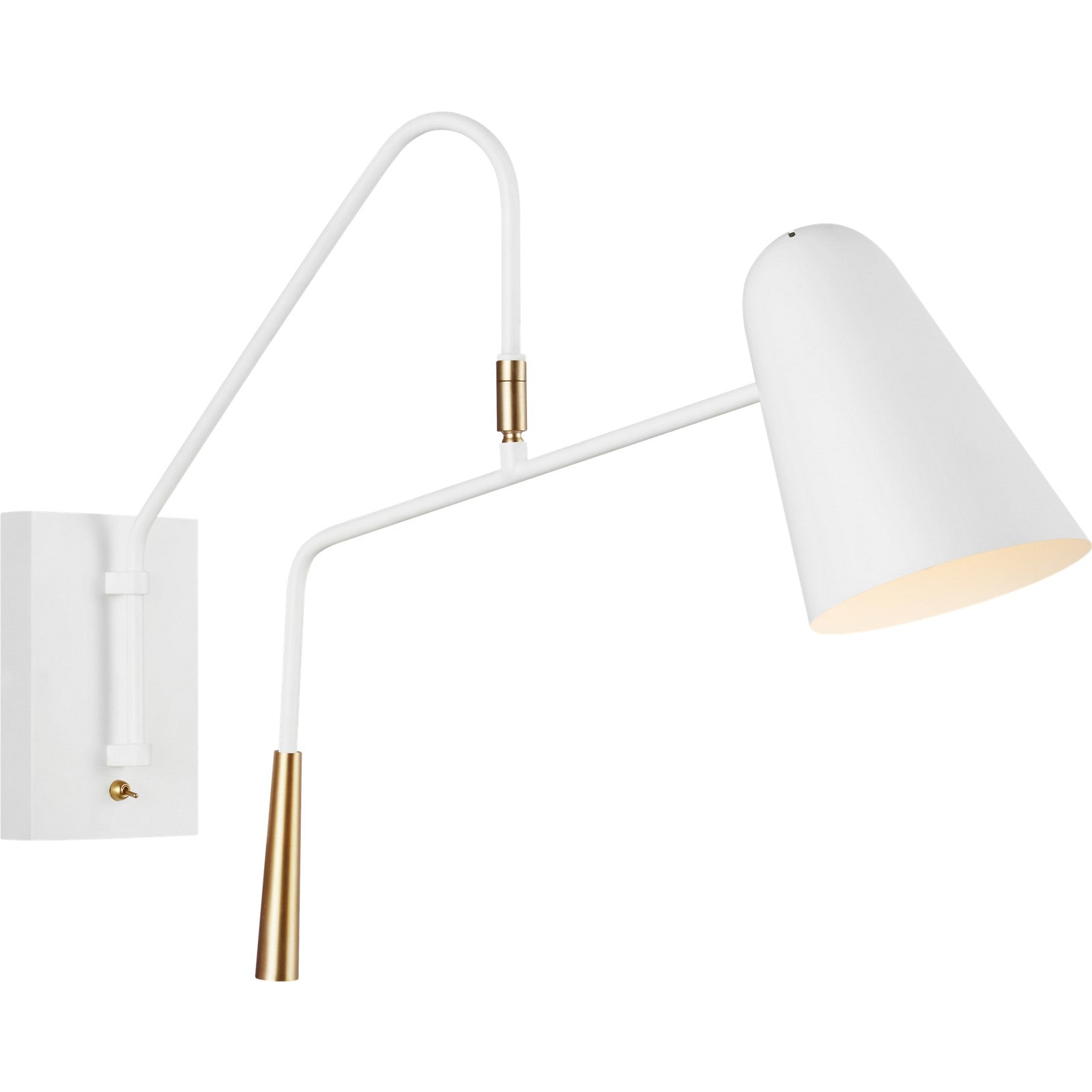Simon Task Sconce Burnished Brass - Visual Comfort Wall Lights
