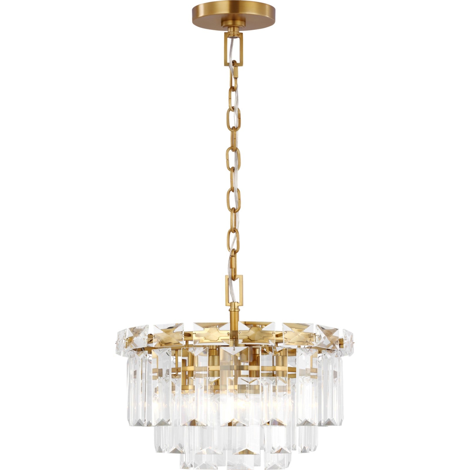 Arden Small Chandelier in Burnished Brass - Visual Comfort Ceiling Lights