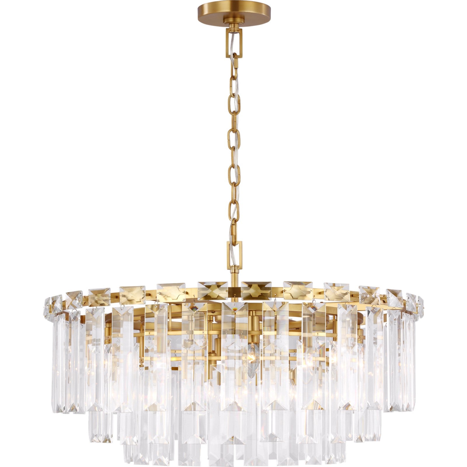 Arden Large Chandelier in Burnished Brass - Visual Comfort Ceiling Lights