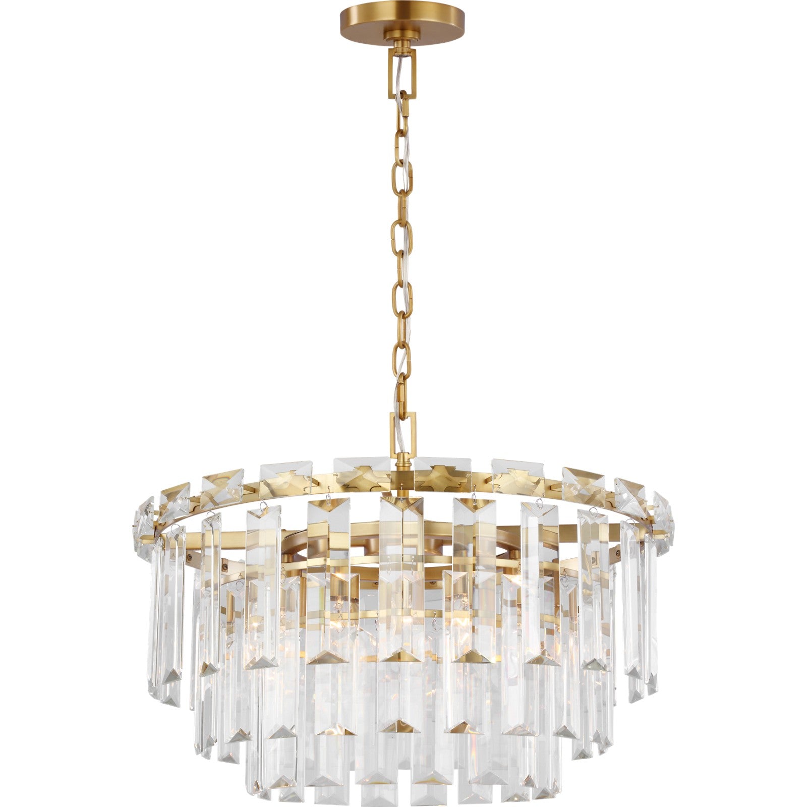 Arden Medium Chandelier in Burnished Brass - Visual Comfort Ceiling Lights