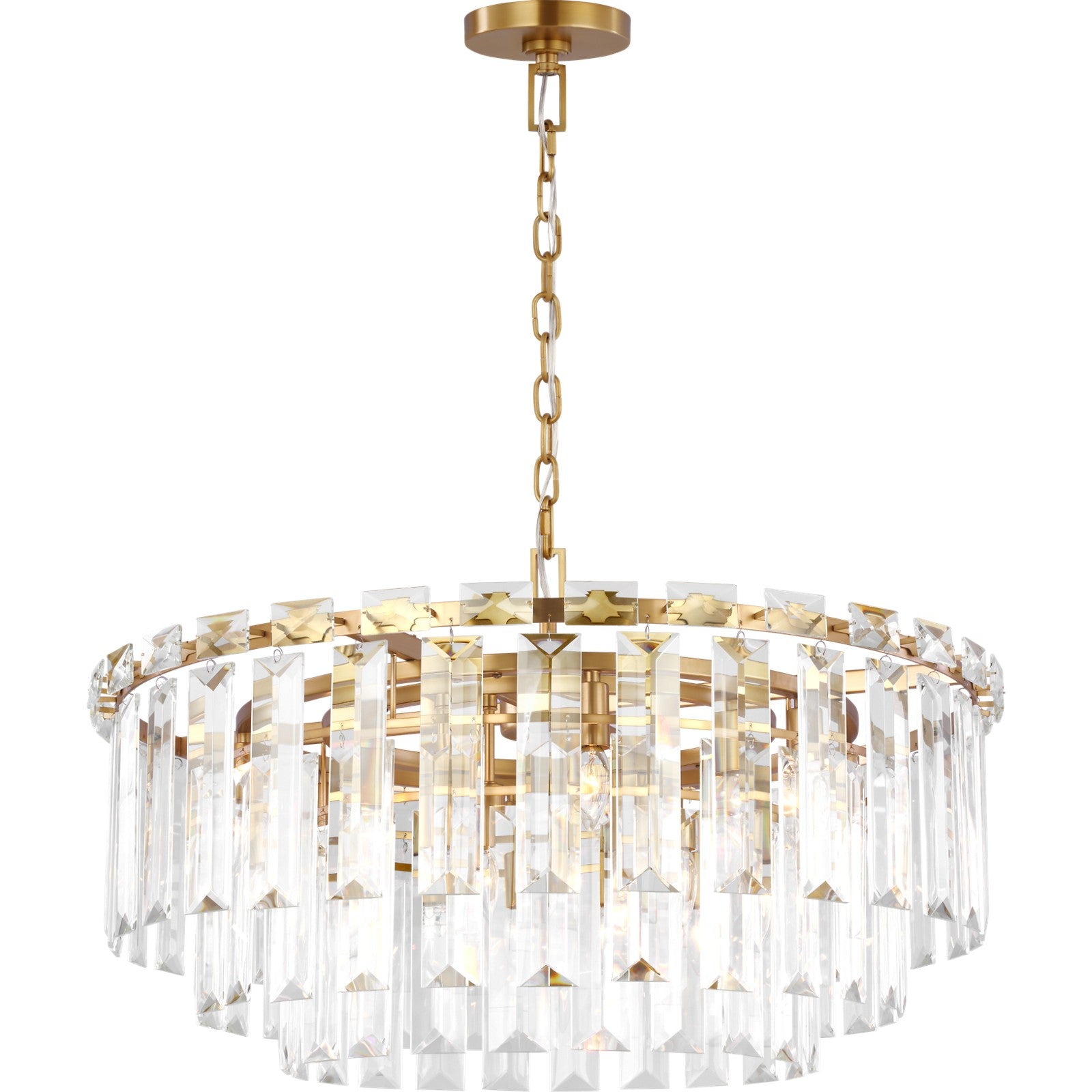 Arden Large Chandelier in Burnished Brass - Visual Comfort Ceiling Lights