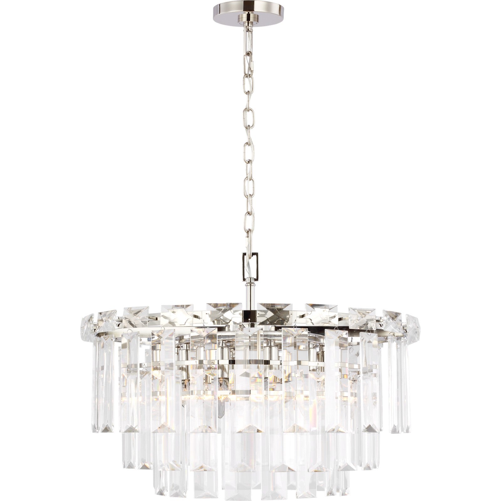 Arden Medium Chandelier in Burnished Brass - Visual Comfort Ceiling Lights