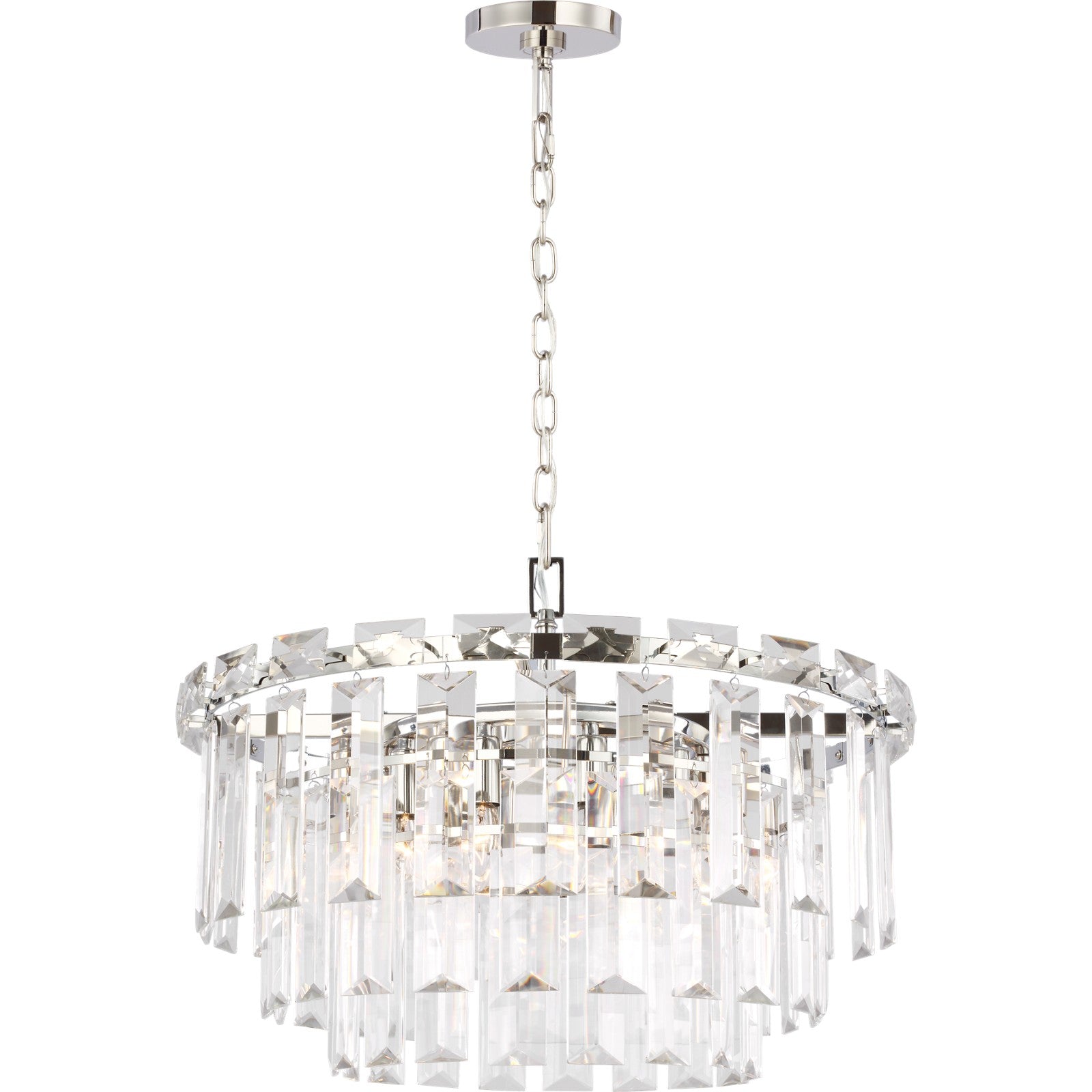 Arden Medium Chandelier in Burnished Brass - Visual Comfort Ceiling Lights