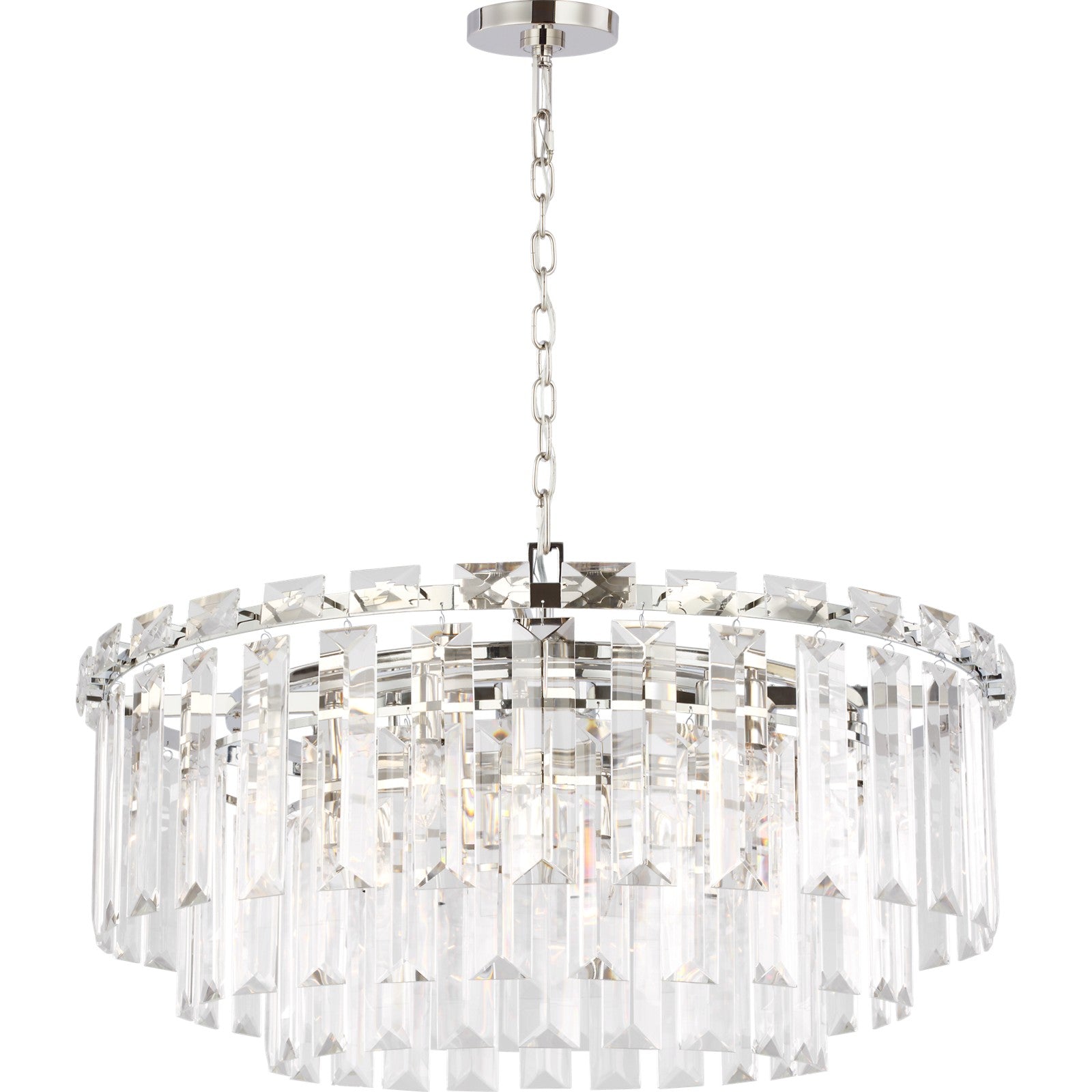 Arden Large Chandelier in Burnished Brass - Visual Comfort Ceiling Lights
