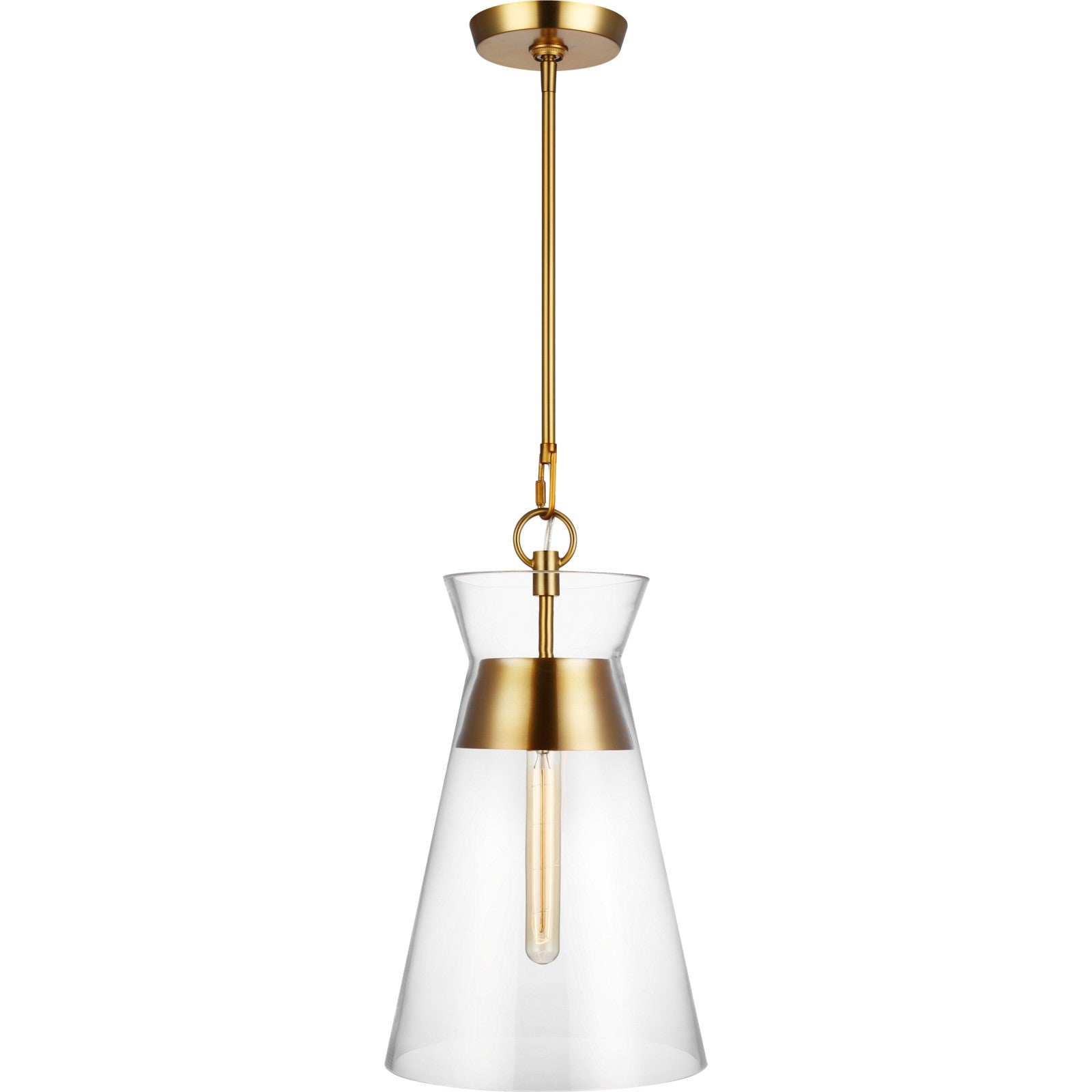 Atlantic Narrow Pendant Burnished Brass - Visual Comfort Ceiling Lights
