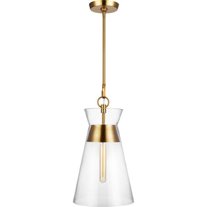 Atlantic Narrow Pendant Burnished Brass - Visual Comfort Ceiling Lights