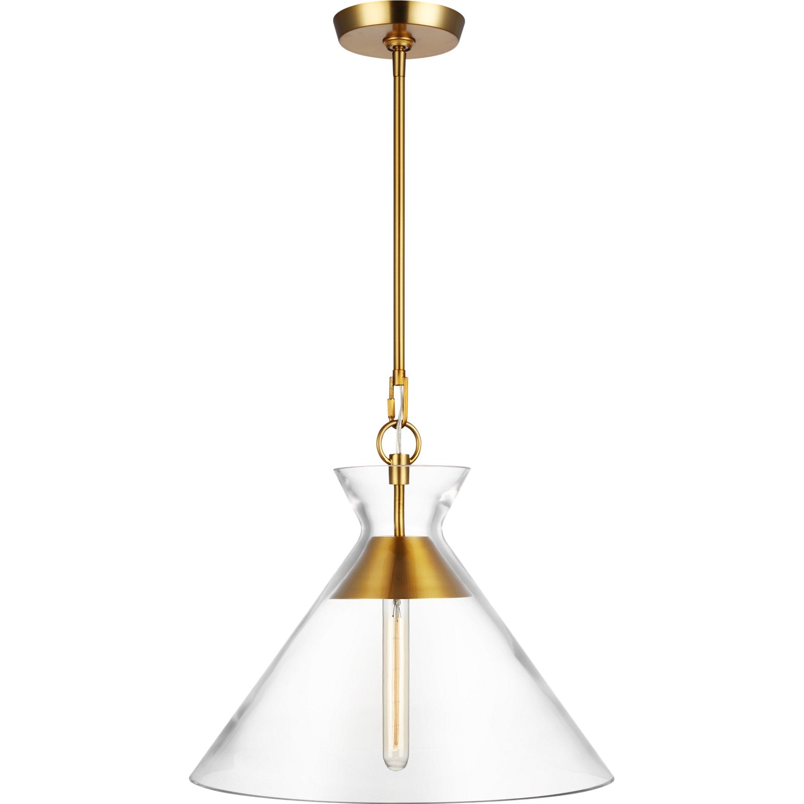 Atlantic Wide Pendant Burnished Brass - Visual Comfort Ceiling Lights