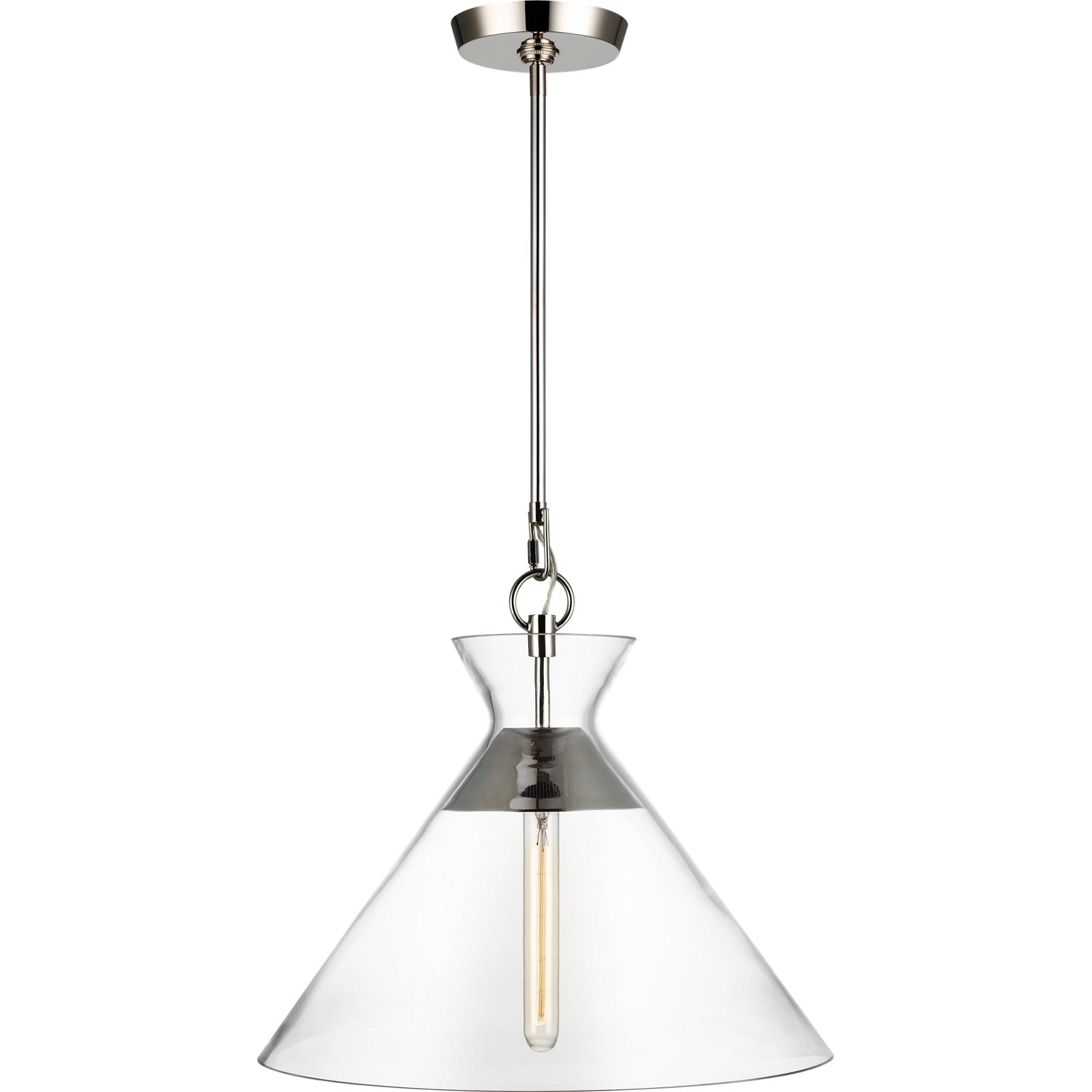 Atlantic Wide Pendant Burnished Brass - Visual Comfort Ceiling Lights