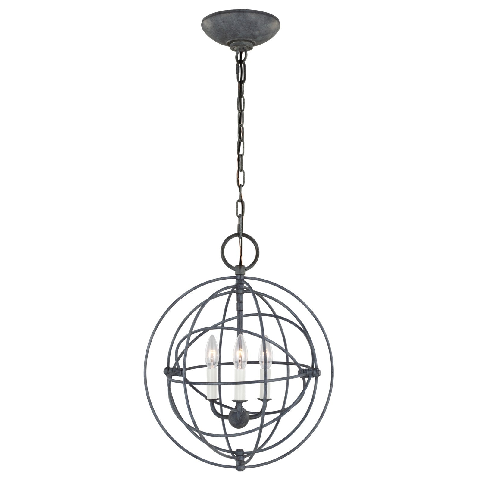Bayberry Small Pendant Weathered Galvanized - Visual Comfort Ceiling Lights
