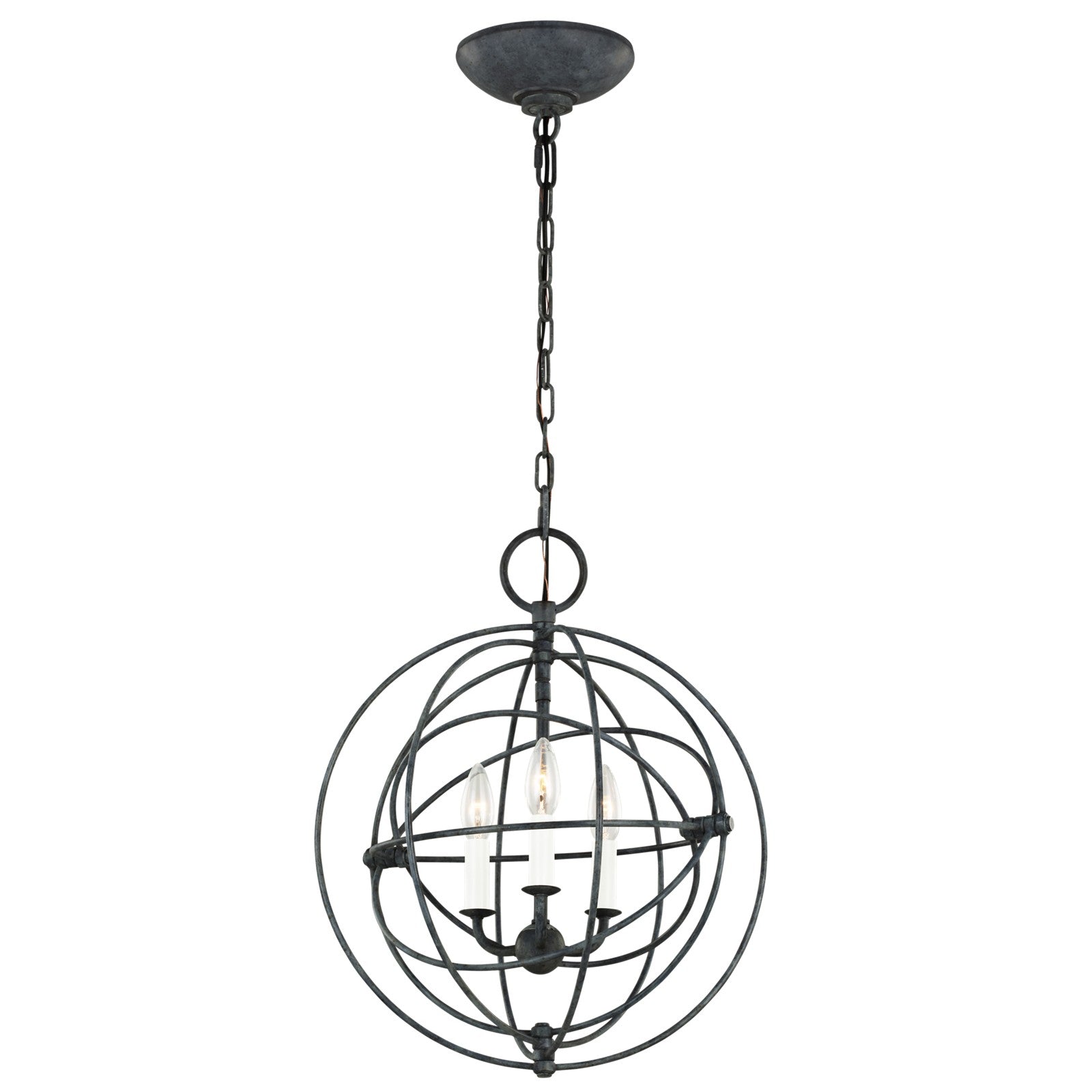 Bayberry Small Pendant Weathered Galvanized - Visual Comfort Ceiling Lights