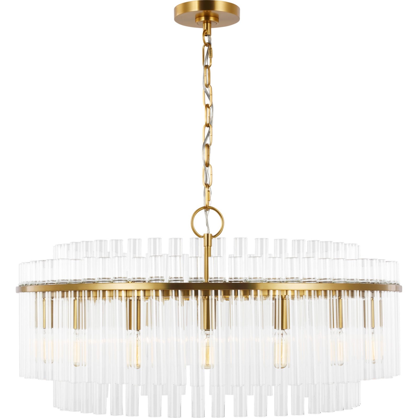 Beckett Large Chandelier in Burnished Brass - Visual Comfort Ceiling Lights
