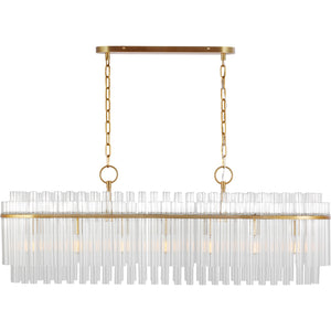 Beckett Linear Chandelier in Burnished Brass - Visual Comfort Ceiling Lights