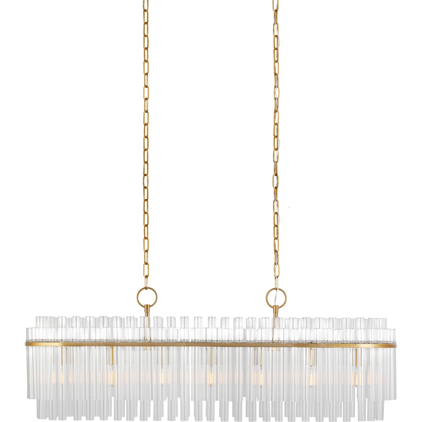 Beckett Linear Chandelier in Burnished Brass - Visual Comfort Ceiling Lights