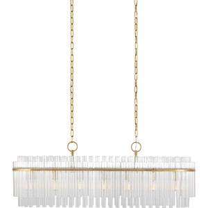 Beckett Linear Chandelier in Burnished Brass - Visual Comfort Ceiling Lights