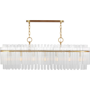 Beckett Linear Chandelier in Burnished Brass - Visual Comfort Ceiling Lights