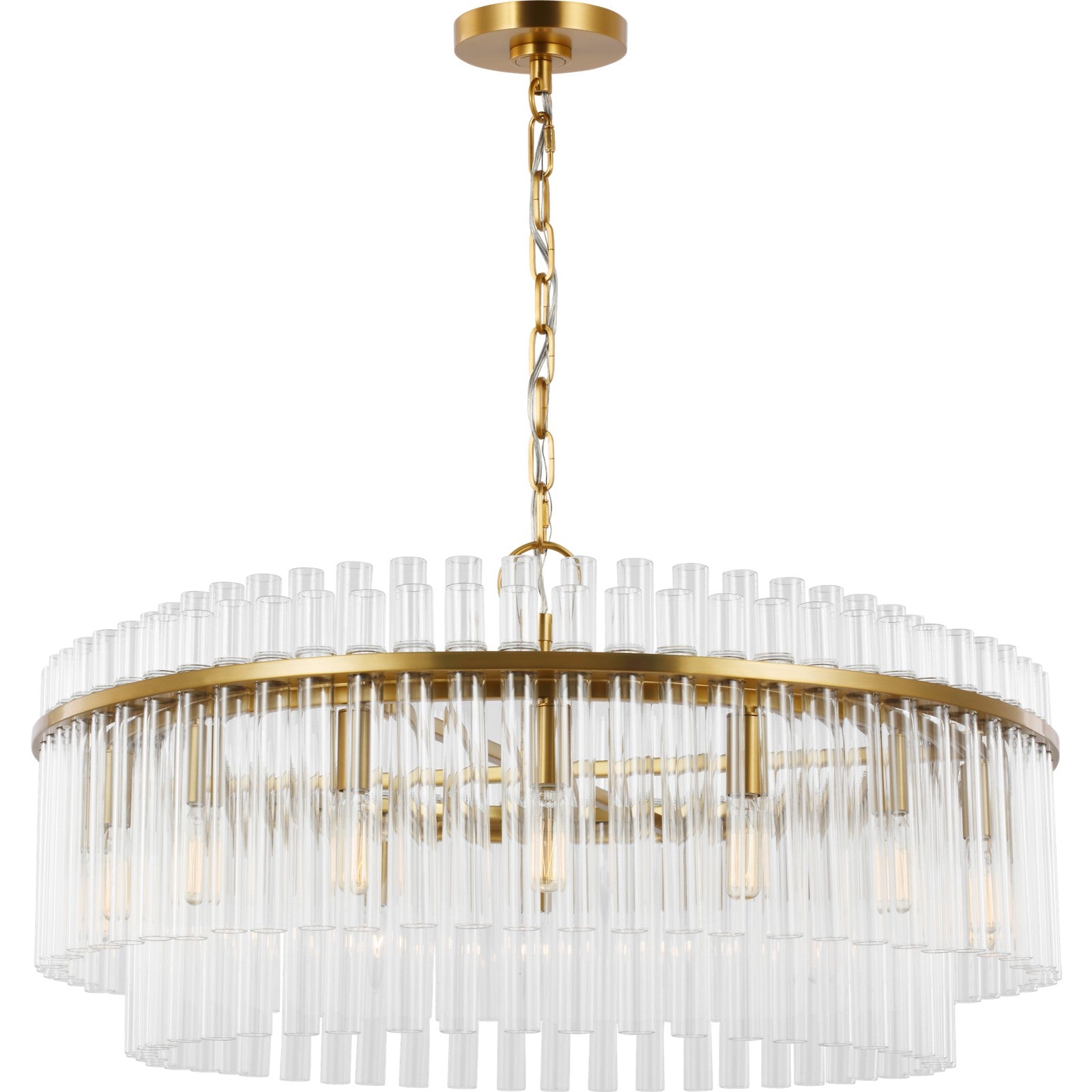 Beckett Large Chandelier in Burnished Brass - Visual Comfort Ceiling Lights
