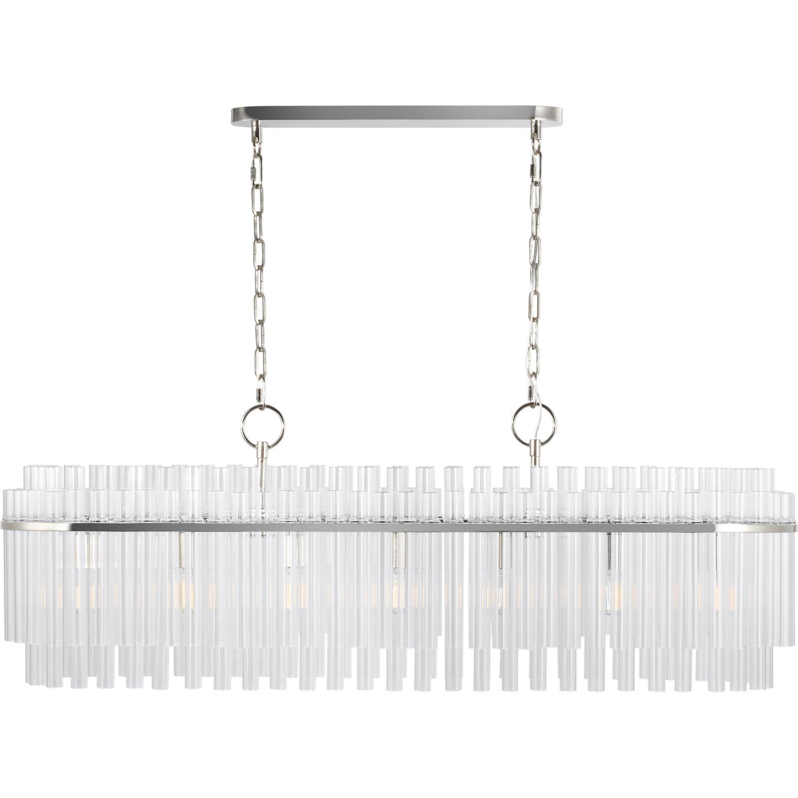 Beckett Linear Chandelier in Burnished Brass - Visual Comfort Ceiling Lights