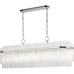 Beckett Linear Chandelier in Burnished Brass - Visual Comfort Ceiling Lights