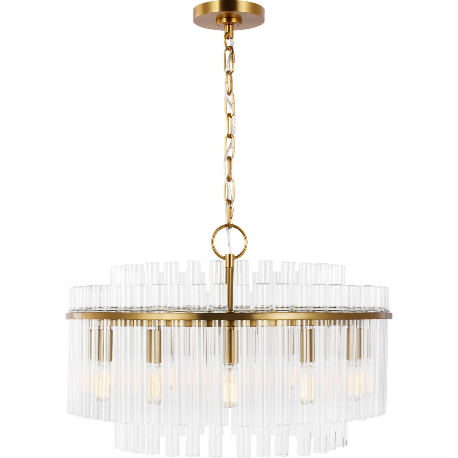 Beckett Medium Chandelier in Burnished Brass - Visual Comfort Ceiling Lights