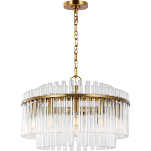 Beckett Medium Chandelier in Burnished Brass - Visual Comfort Ceiling Lights
