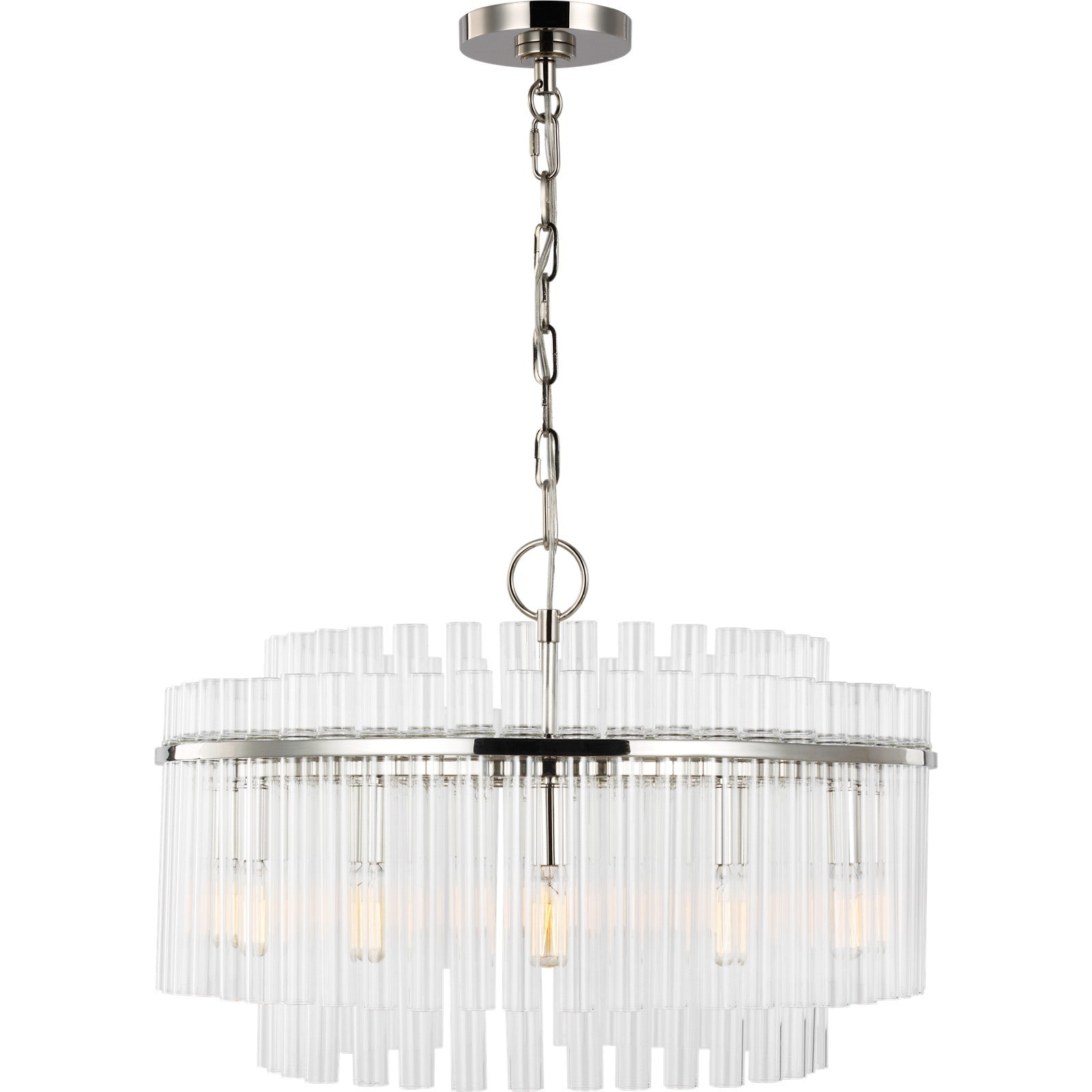 Beckett Medium Chandelier in Burnished Brass - Visual Comfort Ceiling Lights