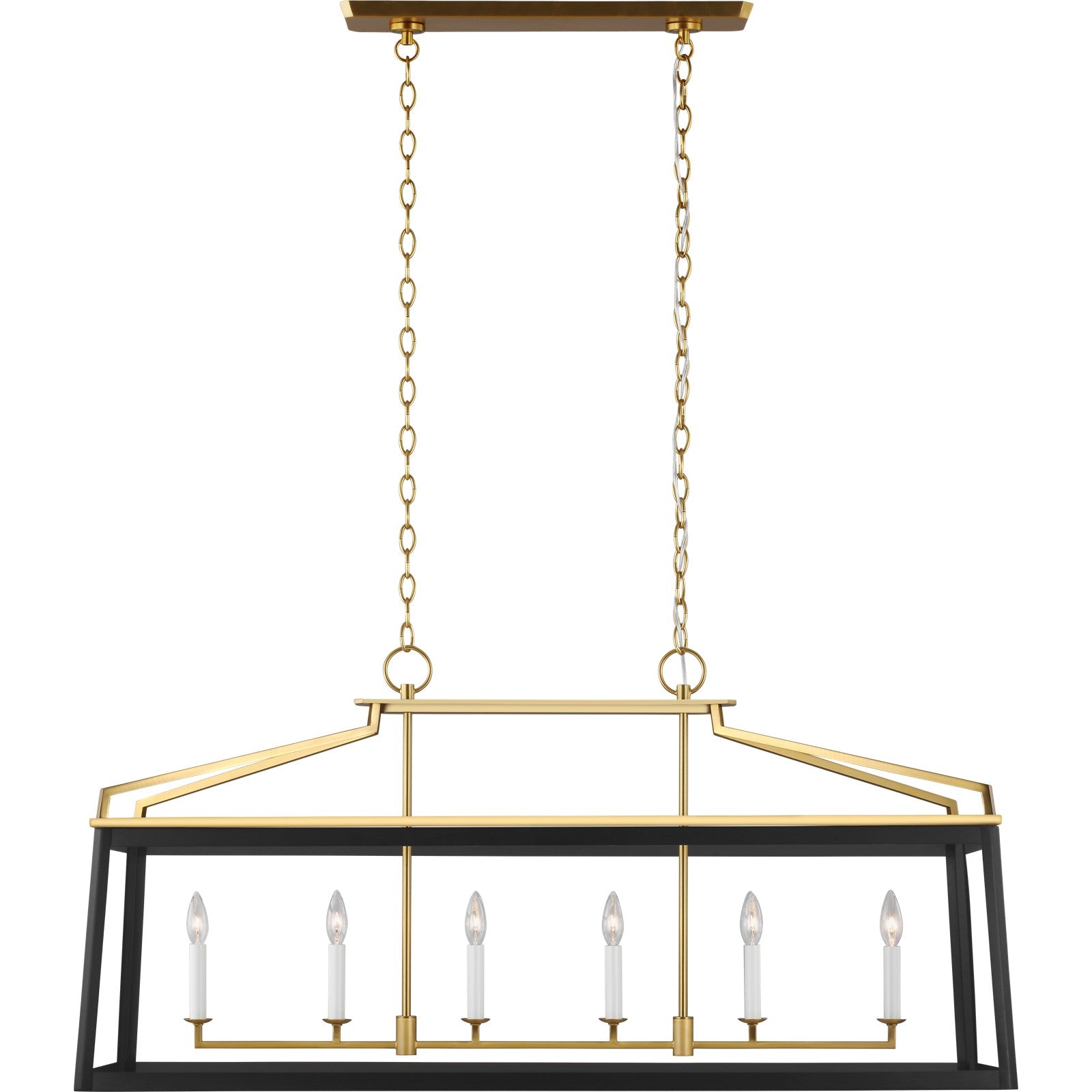 Carlow Linear Lantern Midnight Black - Visual Comfort Ceiling Lights