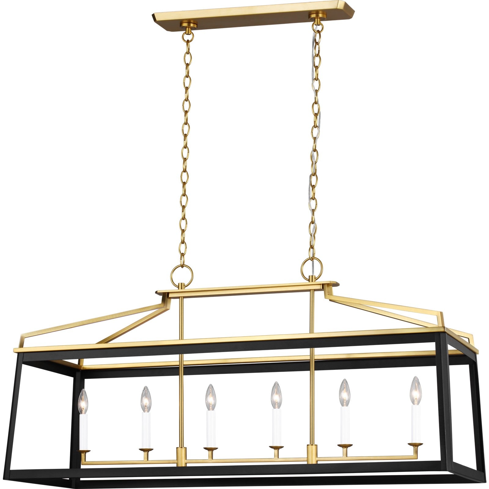Carlow Linear Lantern Midnight Black - Visual Comfort Ceiling Lights