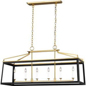 Carlow Linear Lantern Midnight Black - Visual Comfort Ceiling Lights