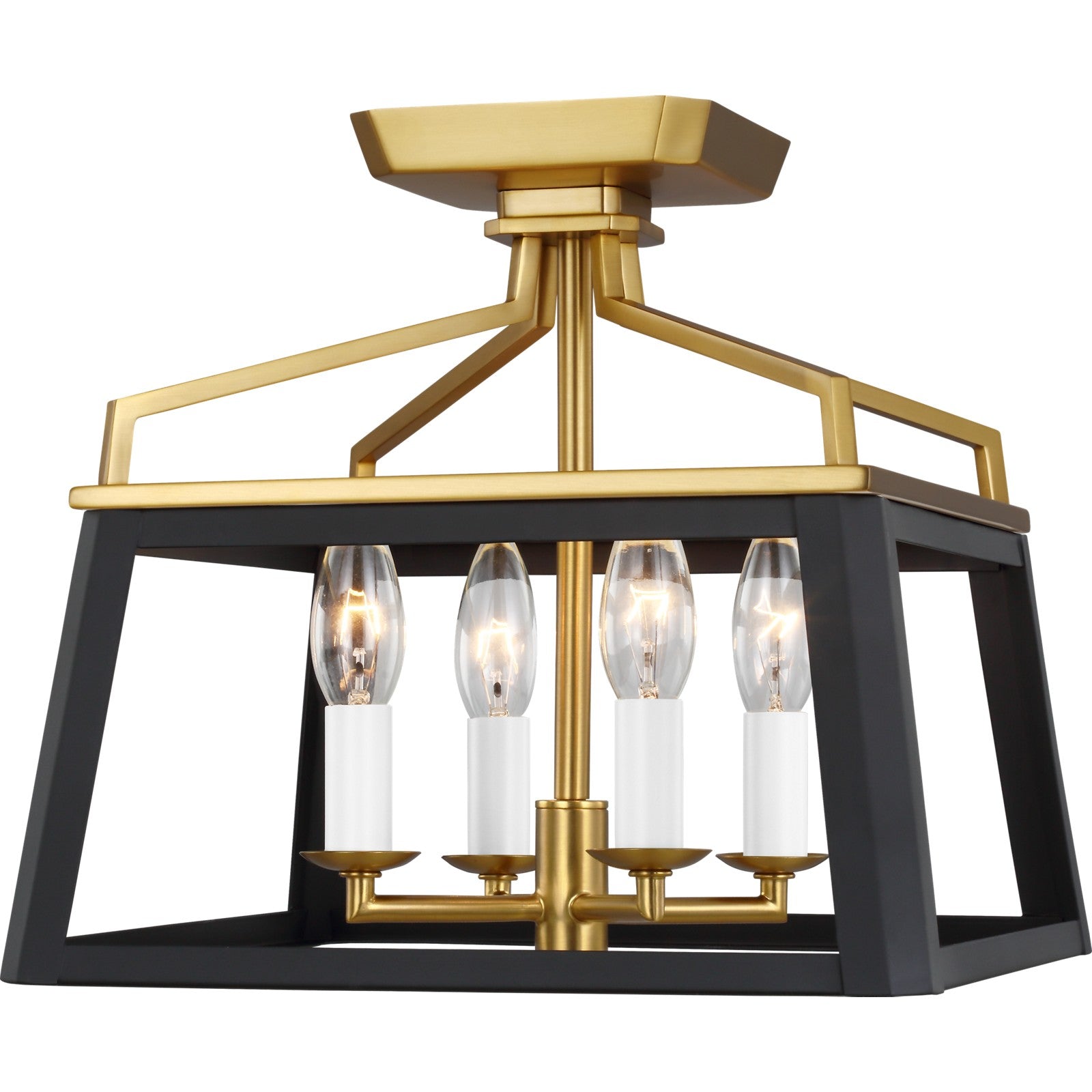 Carlow Flush Mount Midnight Black - Visual Comfort Ceiling Lights