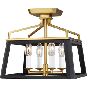 Carlow Flush Mount Midnight Black - Visual Comfort Ceiling Lights