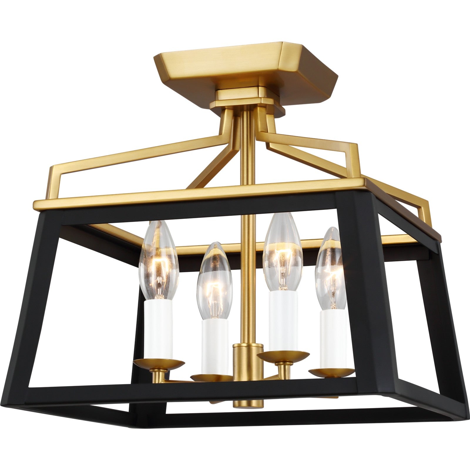 Carlow Flush Mount Midnight Black - Visual Comfort Ceiling Lights