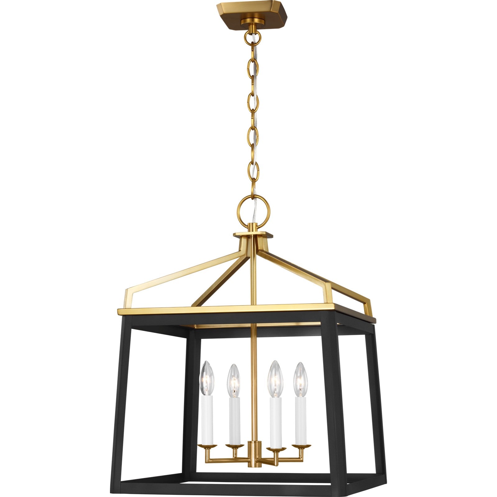 Carlow Large Lantern Midnight Black - Visual Comfort Ceiling Lights