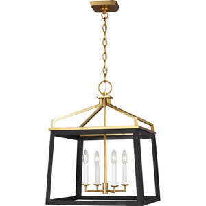 Carlow Large Lantern Midnight Black - Visual Comfort Ceiling Lights