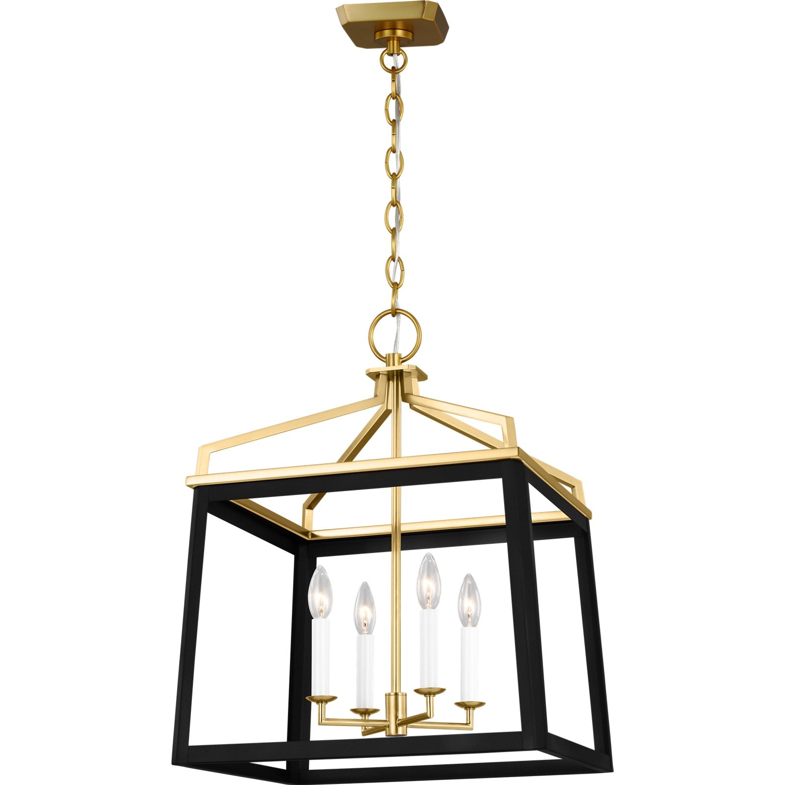 Carlow Large Lantern Midnight Black - Visual Comfort Ceiling Lights