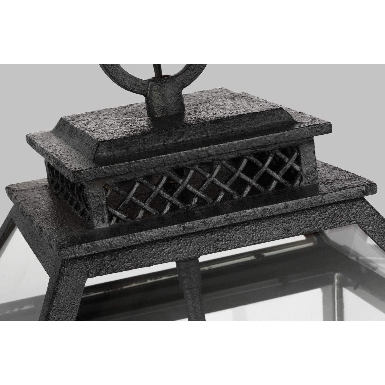 Falmouth Hanging Lantern in Dark Weathered Zinc - Visual Comfort Outdoor Lighting