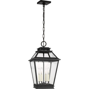 Falmouth Hanging Lantern in Dark Weathered Zinc - Visual Comfort Outdoor Lighting
