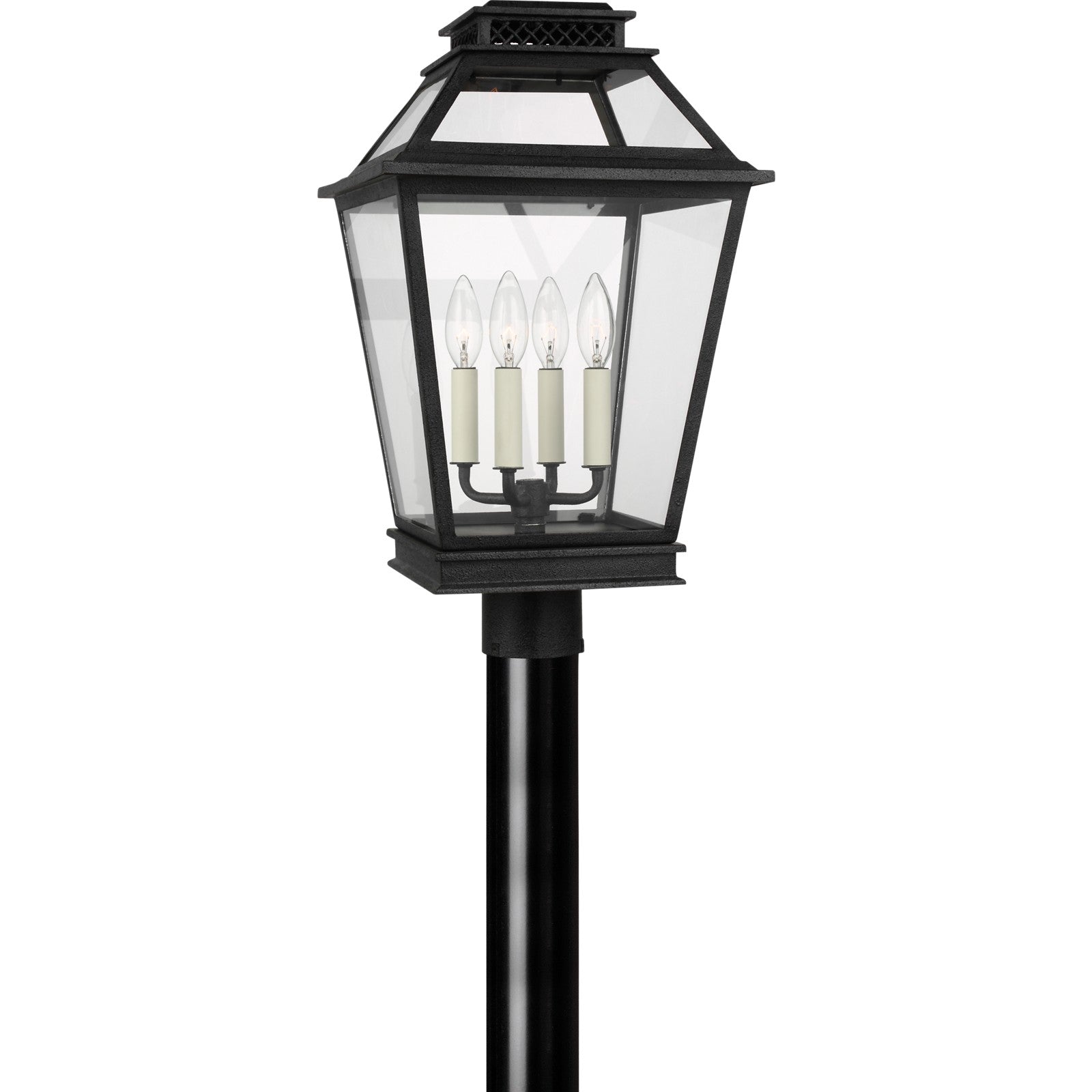 Falmouth Post Lantern in Dark Weathered Zinc - Visual Comfort Outdoor Lighting