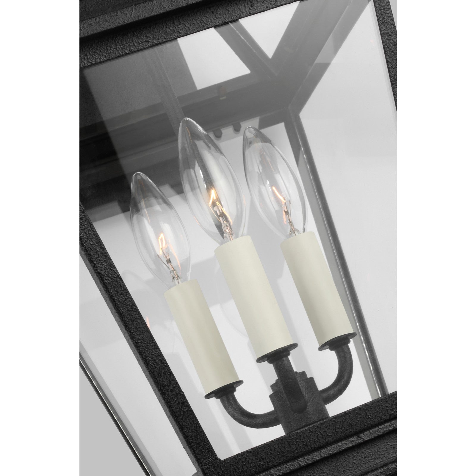 Falmouth Medium Outdoor Wall Lantern in Dark Weathered Zinc - Visual Comfort Outdoor Lighting