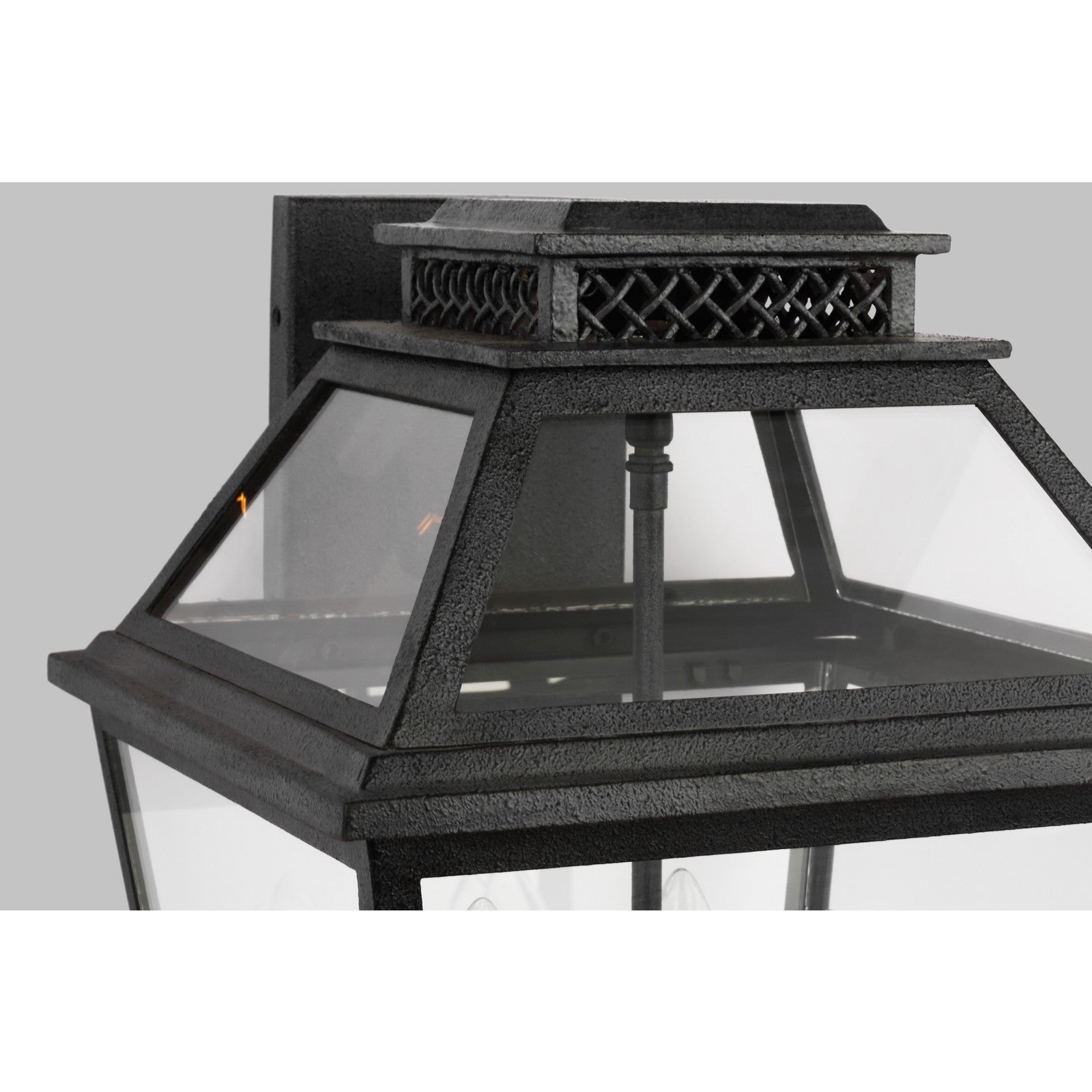 Falmouth Large Outdoor Wall Lantern in Dark Weathered Zinc - Visual Comfort Outdoor Lighting