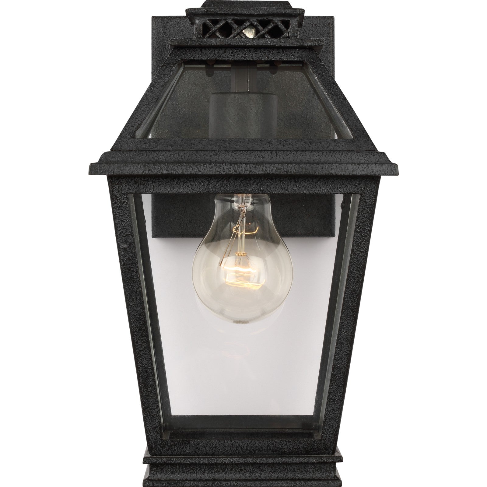 Falmouth Extra Small Outdoor Wall Lantern in Dark Weathered Zinc - Visual Comfort Outdoor Lighting