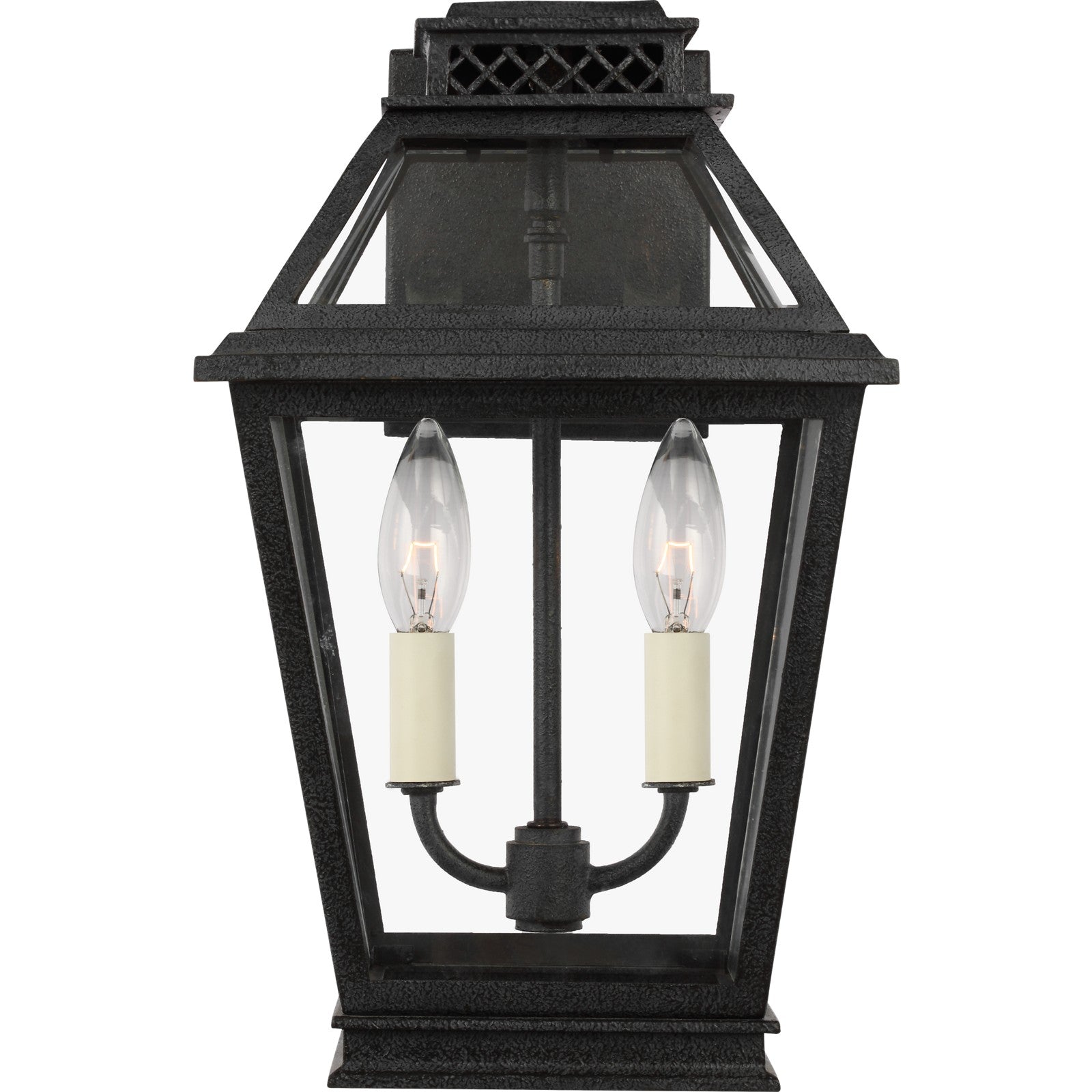 Falmouth Small Outdoor Wall Lantern in Dark Weathered Zinc - Visual Comfort Outdoor Lighting