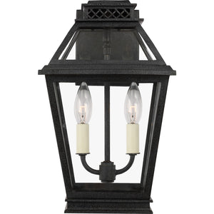 Falmouth Small Outdoor Wall Lantern in Dark Weathered Zinc - Visual Comfort Outdoor Lighting
