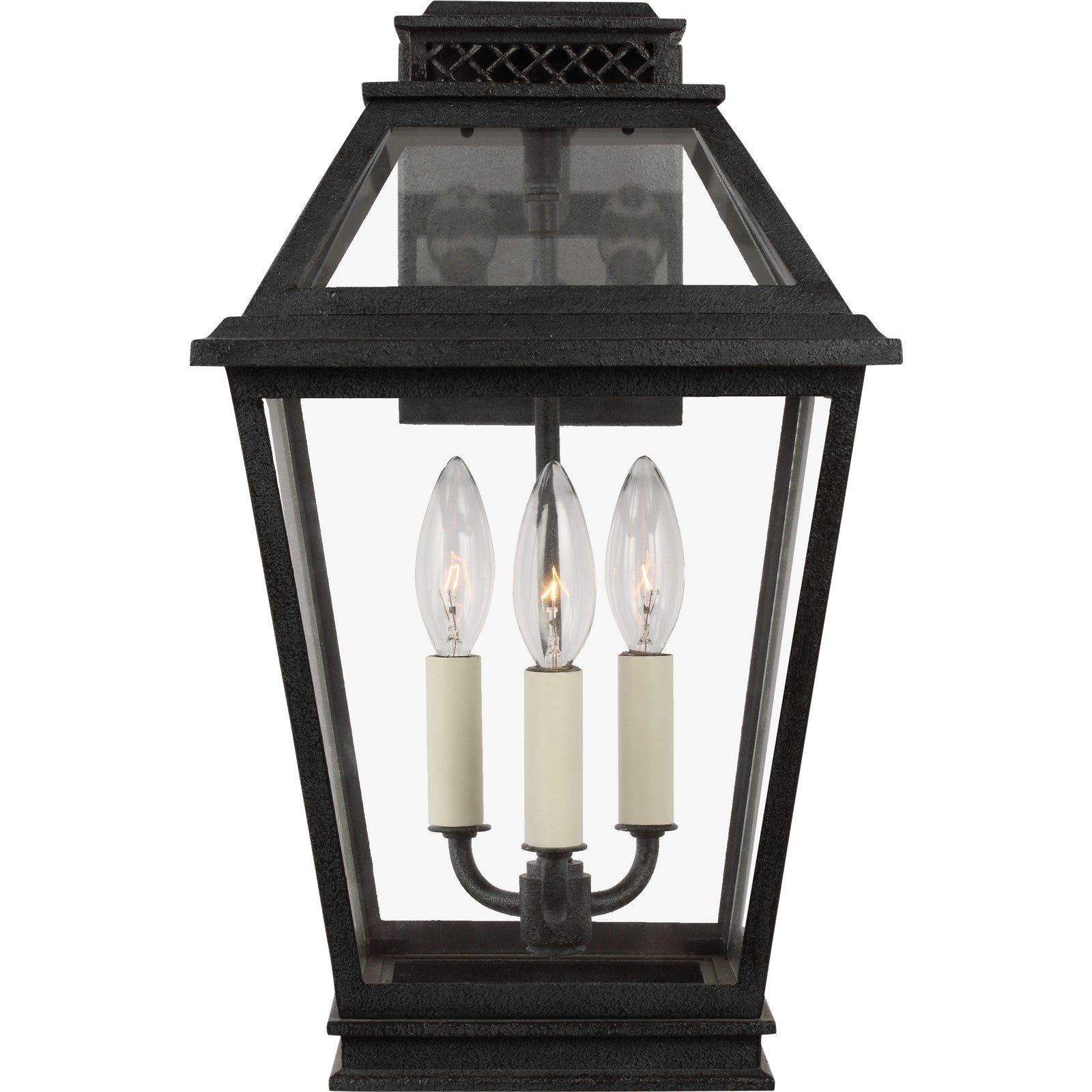 Falmouth Medium Outdoor Wall Lantern in Dark Weathered Zinc - Visual Comfort Outdoor Lighting