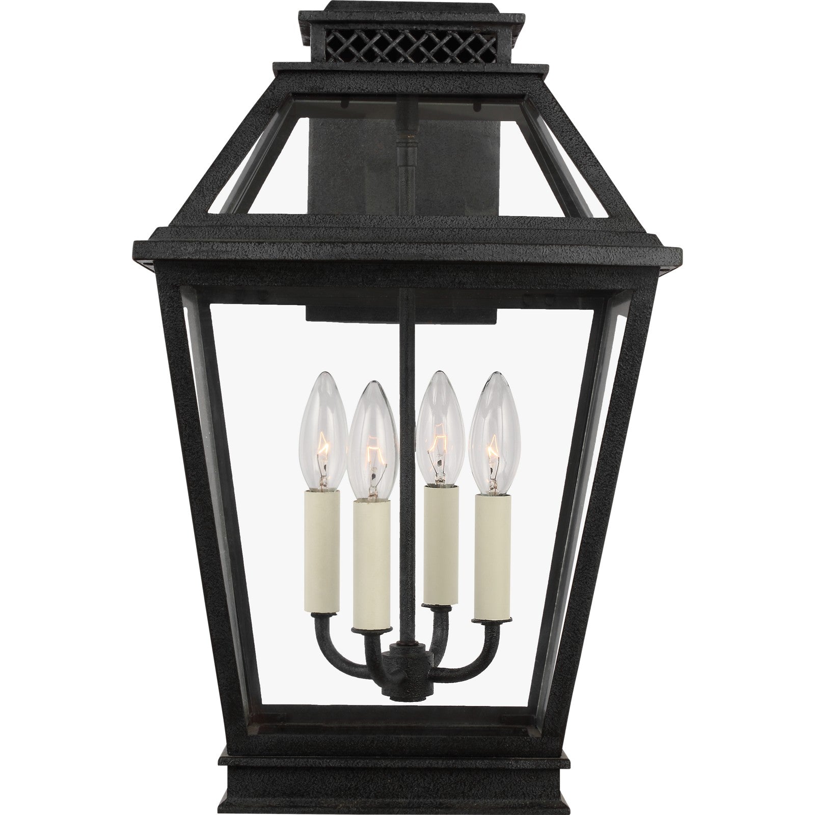 Falmouth Large Outdoor Wall Lantern in Dark Weathered Zinc - Visual Comfort Outdoor Lighting