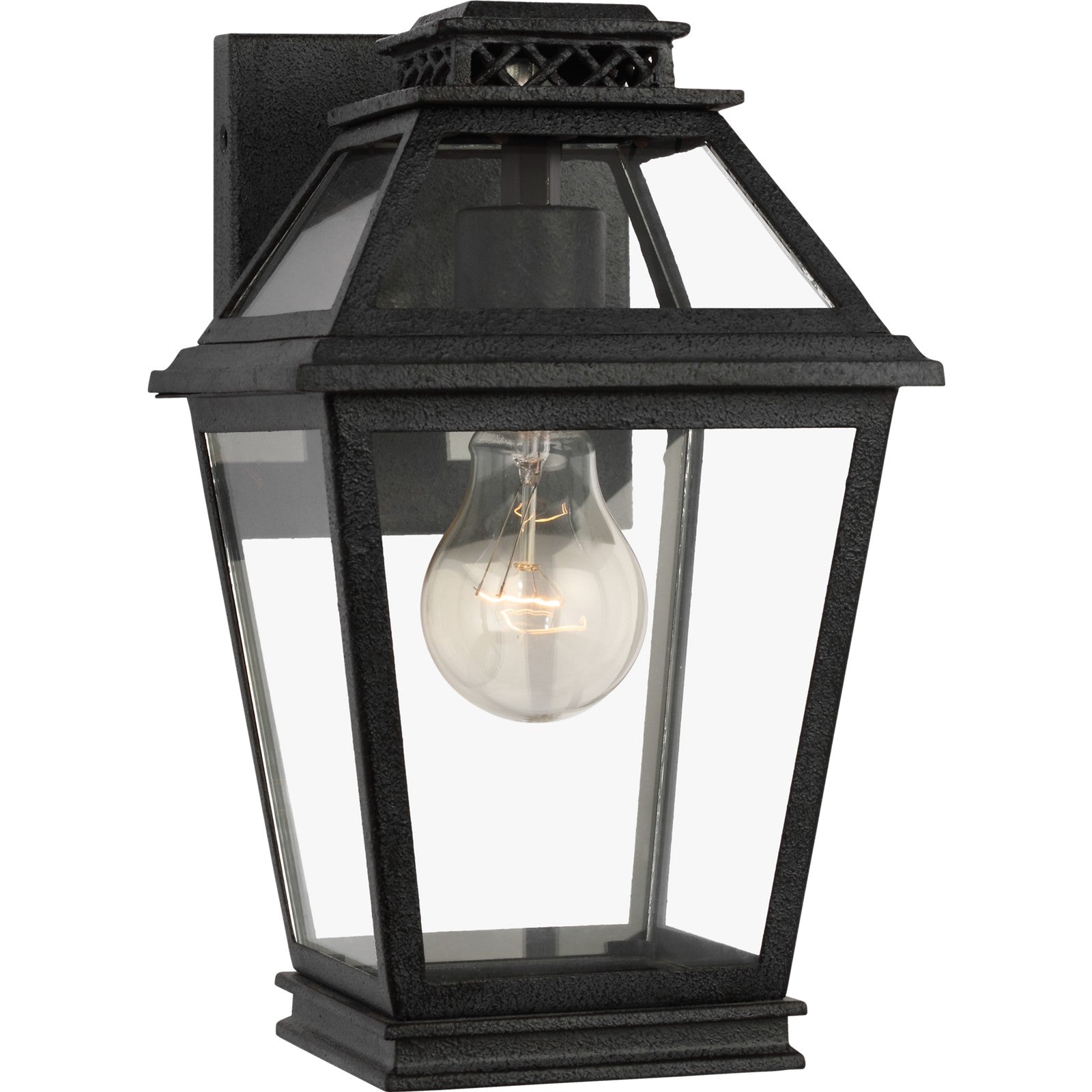Falmouth Extra Small Outdoor Wall Lantern in Dark Weathered Zinc - Visual Comfort Outdoor Lighting