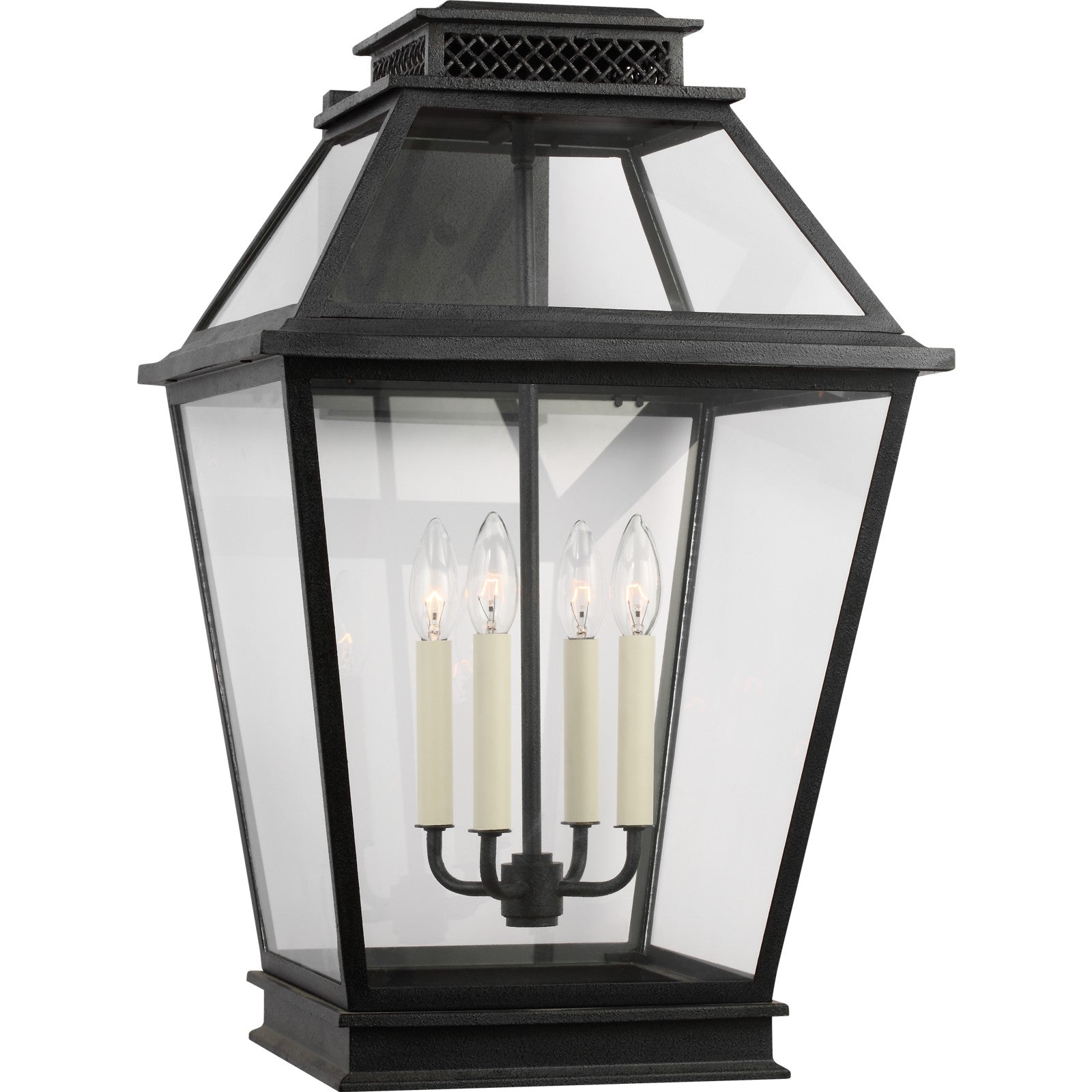 Falmouth Extra Large Outdoor Wall Lantern in Dark Weathered Zinc - Visual Comfort Outdoor Lighting
