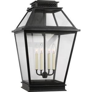Falmouth Extra Large Outdoor Wall Lantern in Dark Weathered Zinc - Visual Comfort Outdoor Lighting