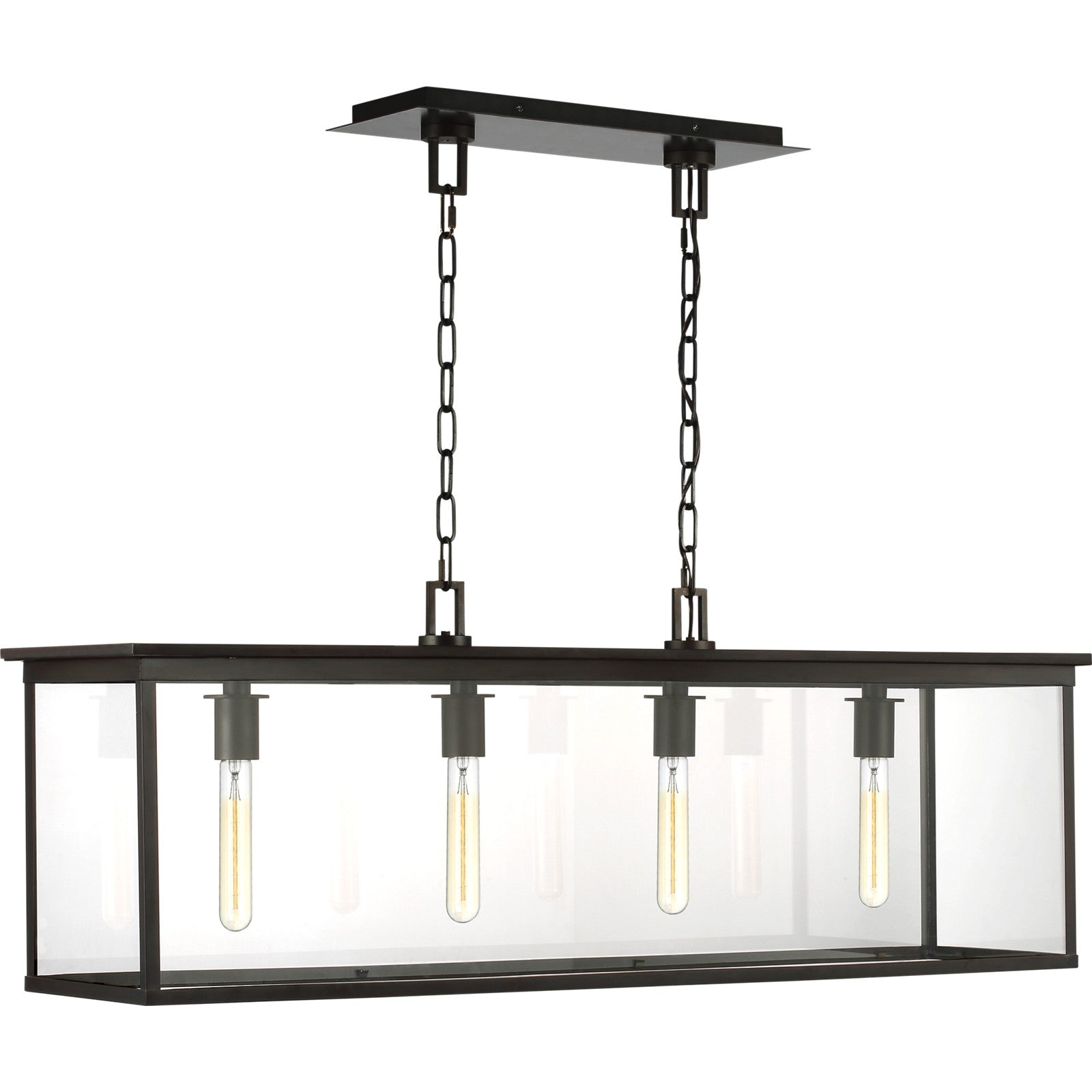 Freeport Linear Outdoor Chandelier in Heritage Copper - Visual Comfort Outdoor Lighting