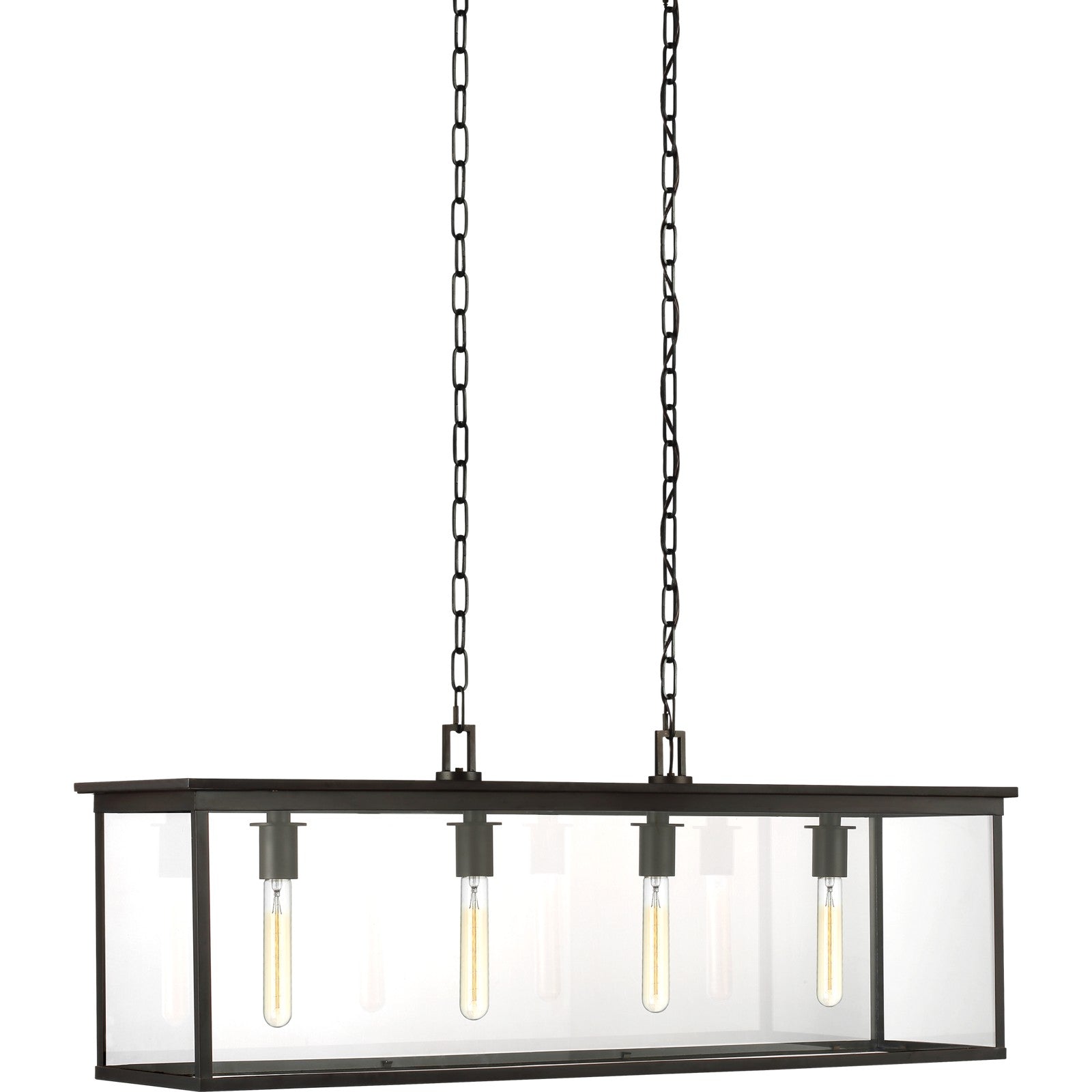 Freeport Linear Outdoor Chandelier in Heritage Copper - Visual Comfort Outdoor Lighting