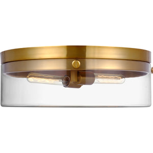 Garrett Large Flush Mount in Burnished Brass - Visual Comfort Ceiling Lights
